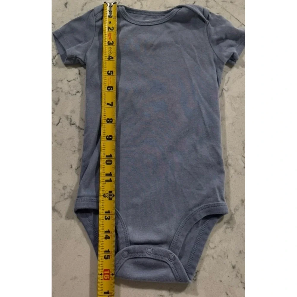 Carters Baby Boy Bodysuit One Piece 18 Months Slate Blue Short Sleeve Cotton
